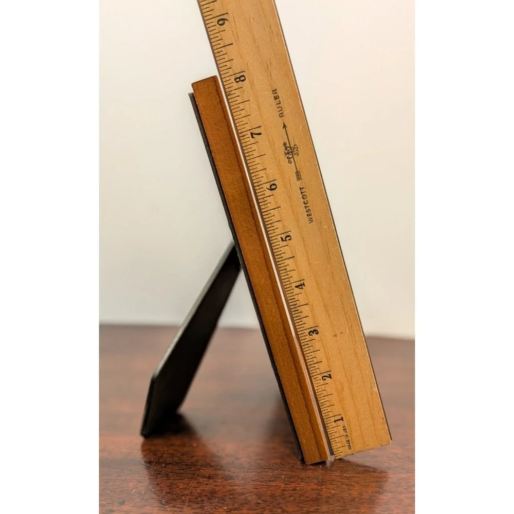 Vintage Figured Maple Wood Picture Frame Inlaid Accent Easel Back 5x7 Photo